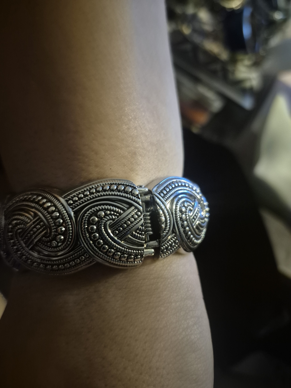 Silver-Tone Intricate Knot Link Bracelet - Women's Fashion Jewelry